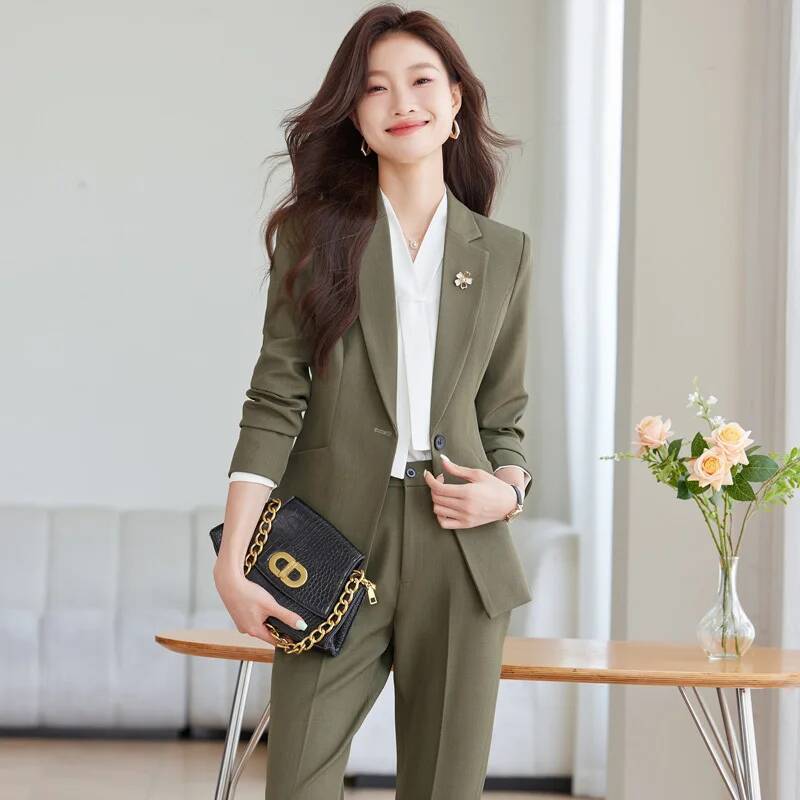 Women'S Formal Wear Pantsuits - Herfst Winter Formele uniforme stijlen Broekpakken