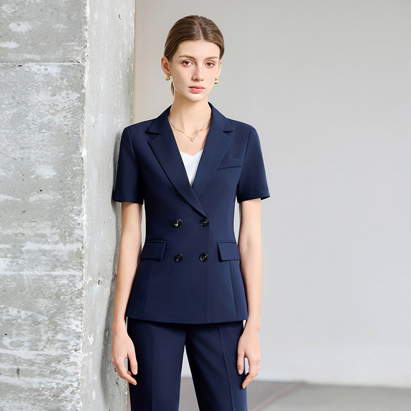Women Formal Wear Interview - Dames zomer dunne korte mouwen pak