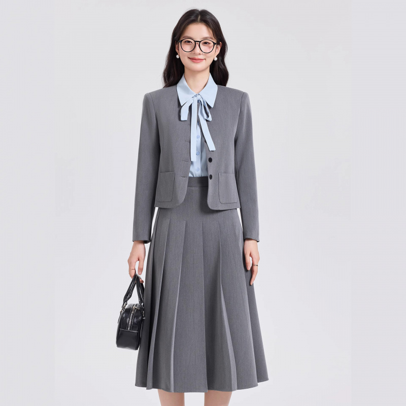 Women Formal Wear Interview - Grijze korte pakset voor dames Professionele