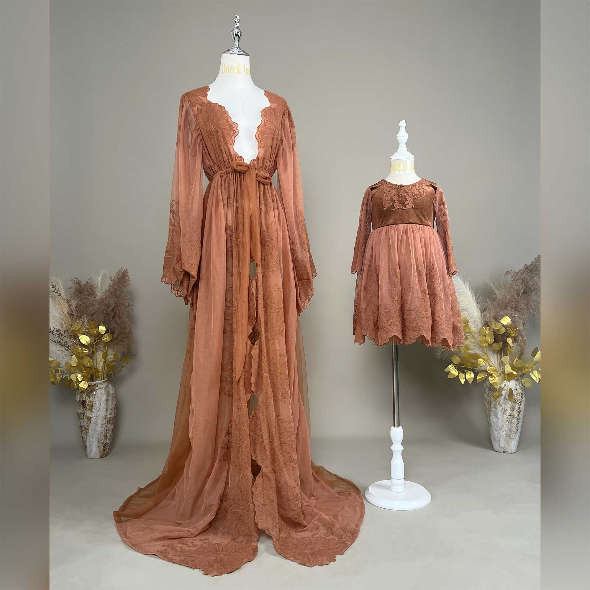Women Formal Wear Photoshoot - Don&Judy Bohe Tule geborduurde kanten jurk