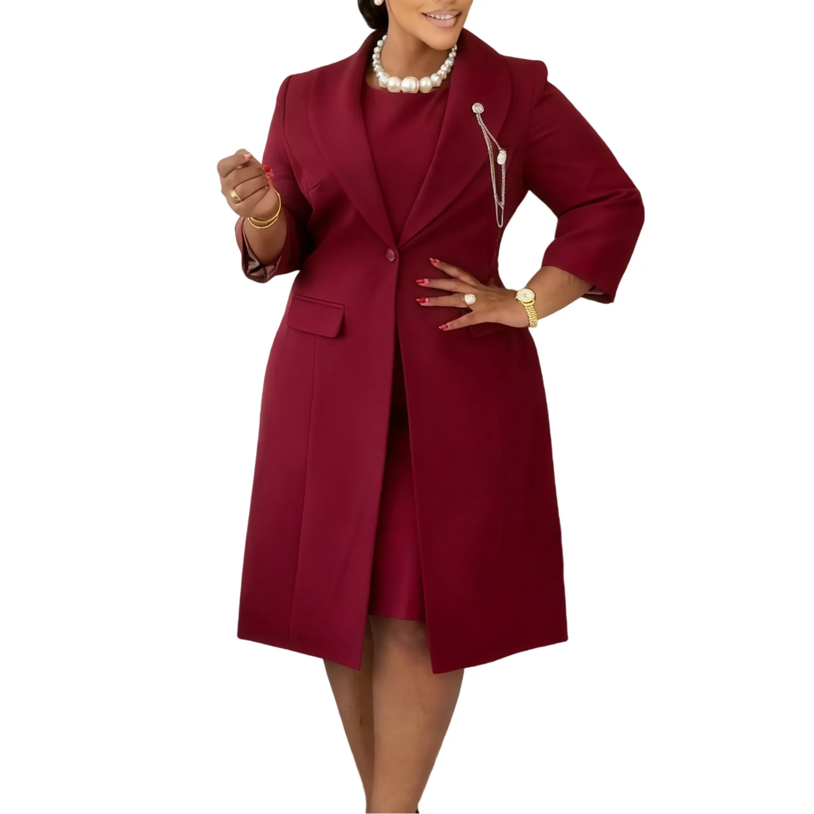 Women Formal Wear Dubai - Elegante dames tweedelige set: blazerjas met