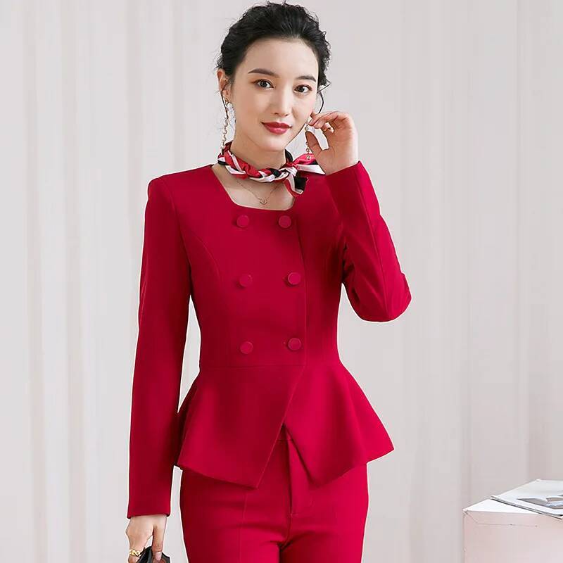 Women'S Formal Wear Pantsuits - Elegante dames zakelijke werkkleding blazers professionele