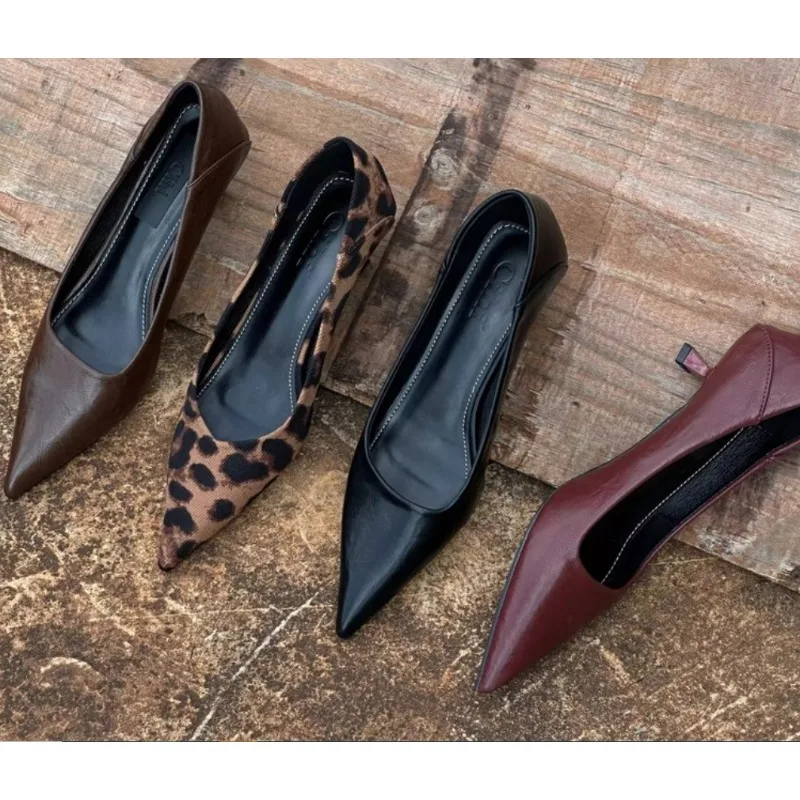 Women'S Work Fashion - 2024 Vrouwen Sexy Hoge Hakken Bordeaux