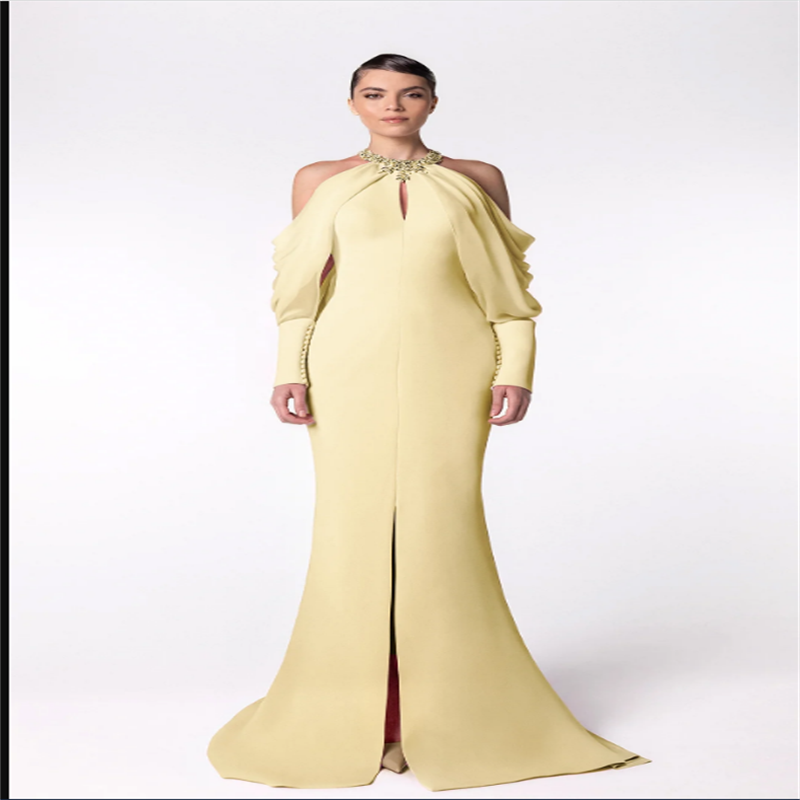 Women Formal Wear Dubai - Luxe kralen vrouwen avondjurken 2025, sexy