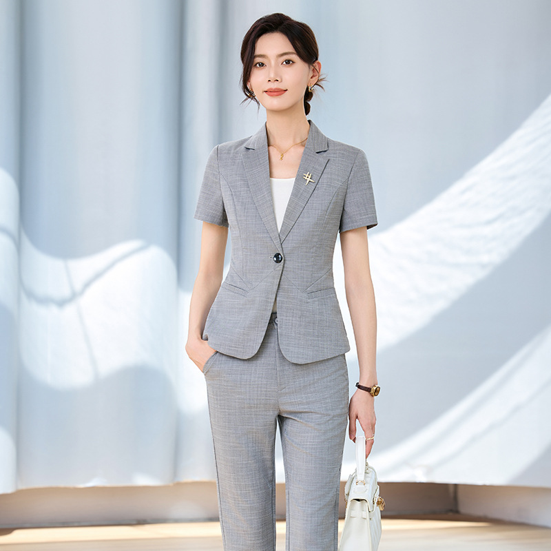 Women Formal Wear Interview - Damespak met korte mouwen voor lente