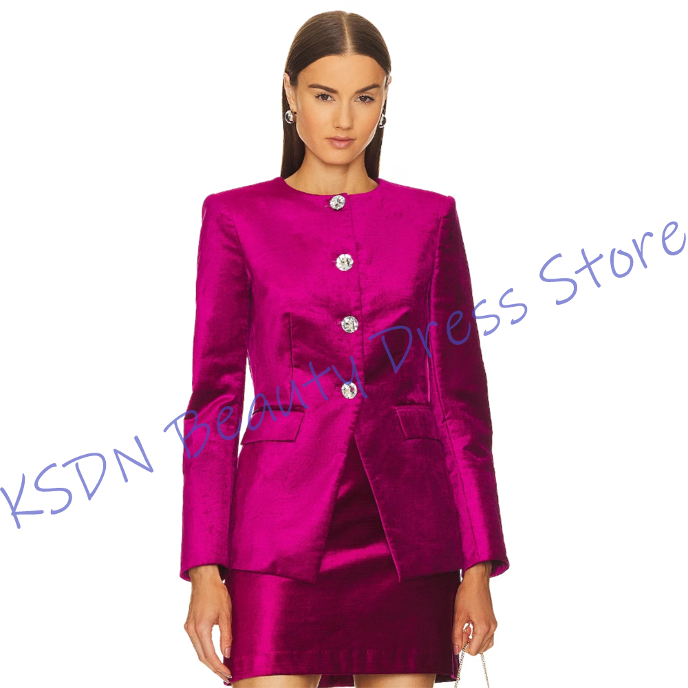Women'S Formal Wear Jackets - Chique damespak met enkele rij knopen,