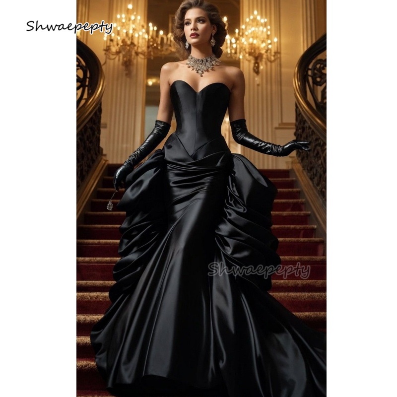 Women'S Gothic Formal Wear - Ruches Vintage Victoriaanse Zeemeermin Galajurk Sweetheart