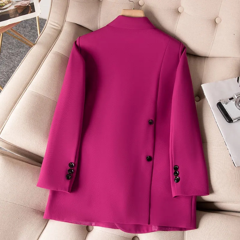 Women Formal Wear With Blazer - Dames Formele Blazers 2023 Nieuwe Rose