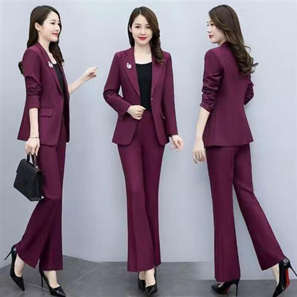 Women'S Formal Wear Jackets - 2-delig dames kostuum met reverskraag, lange
