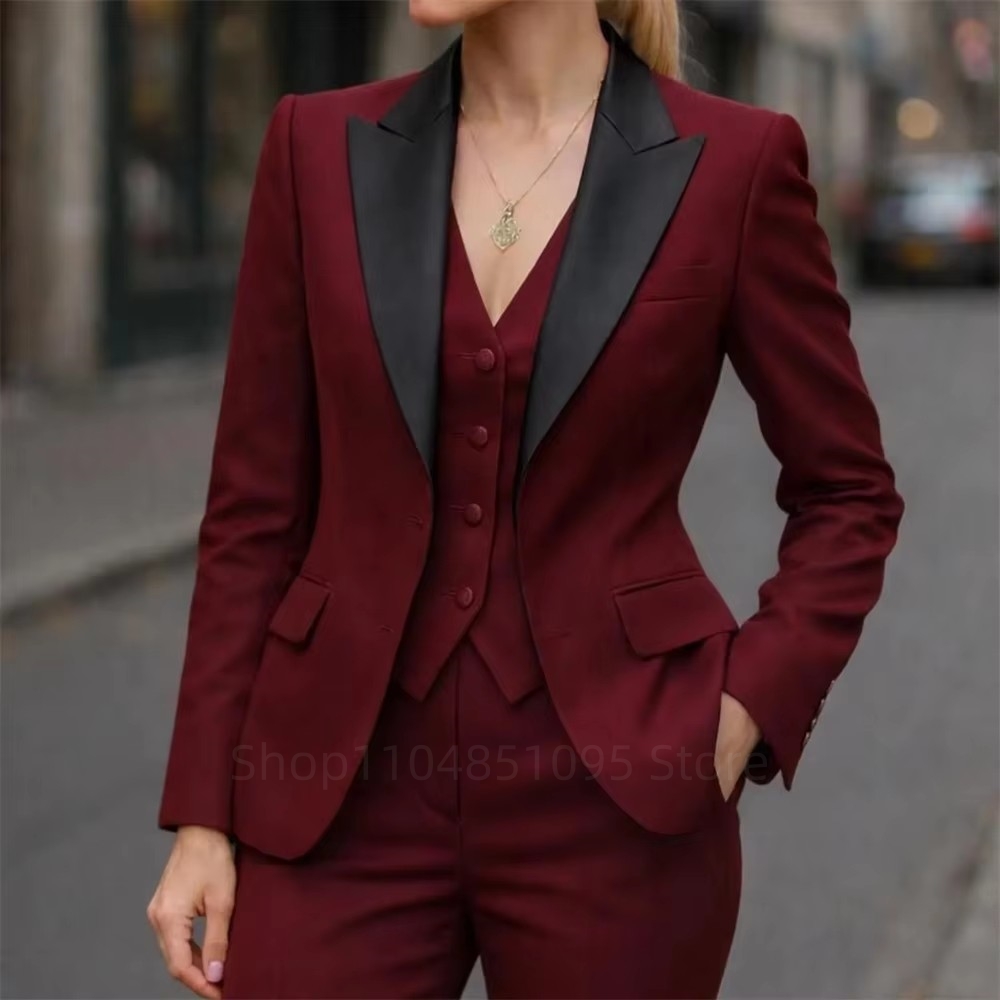 Blazer Set Women Formal - Mode Damespakken Blazer Hoge kwaliteit 3-delig