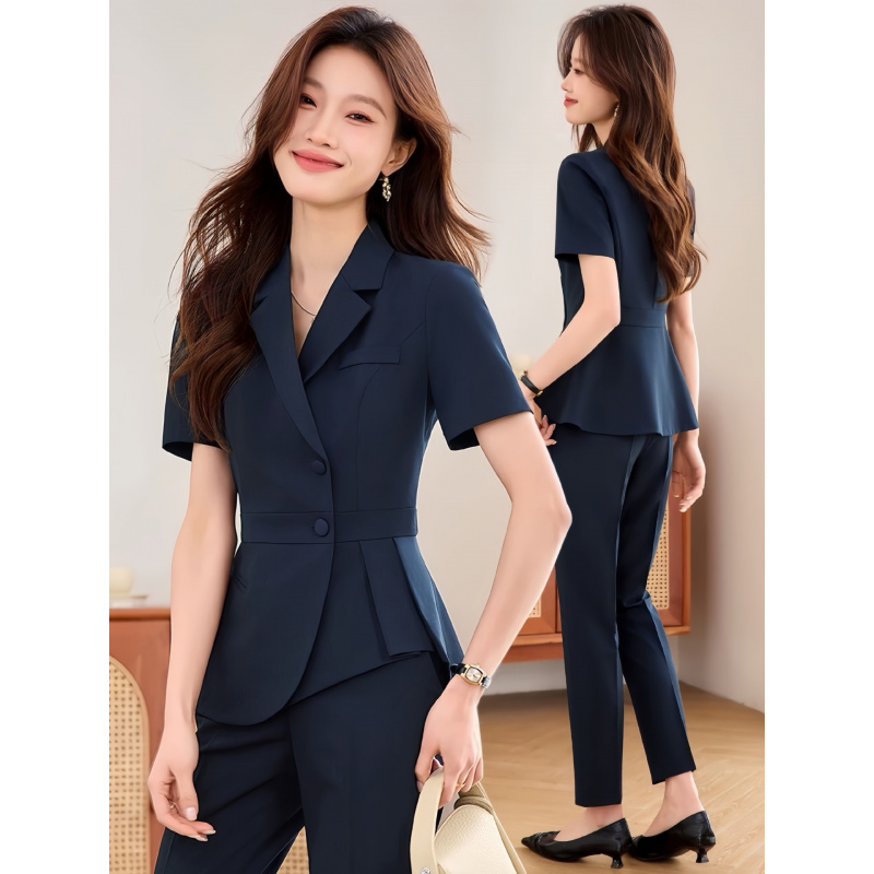 Formal Wear Jewelry For Women - Donkerblauw dames dun professioneel pak 2025