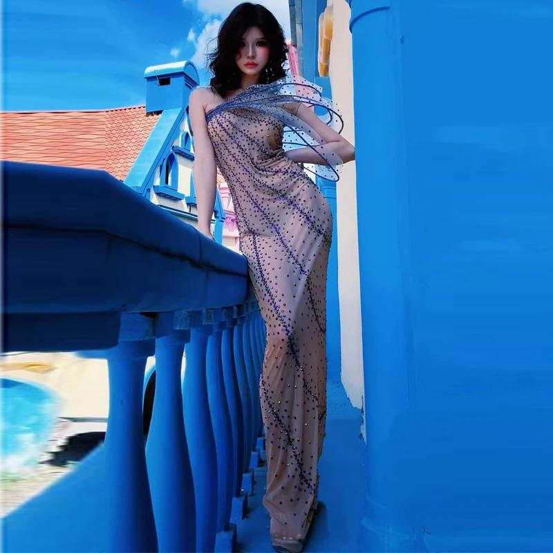 Luxe strass lange jurk voor da - Women Formal Wear Photoshoot recensie en prijs
