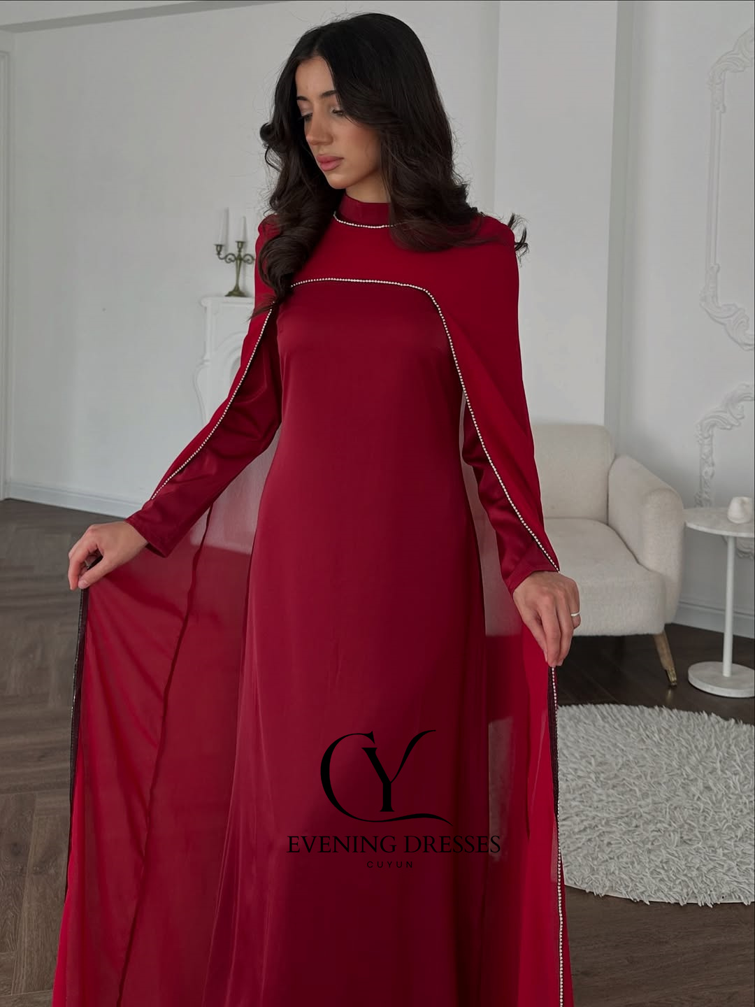 CUYUN Rode Saudi Vrouwen Avond - Women Formal Wear Dubai recensie en prijs