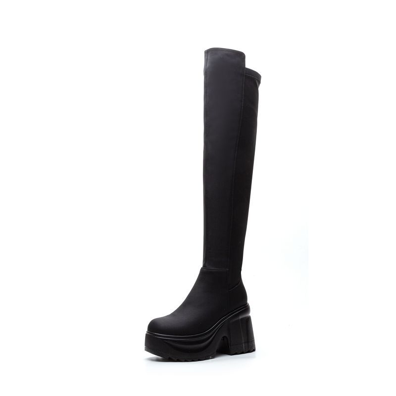 Dames kniehoge dikke zool bred - Women Formal Wear Heels recensie en prijs