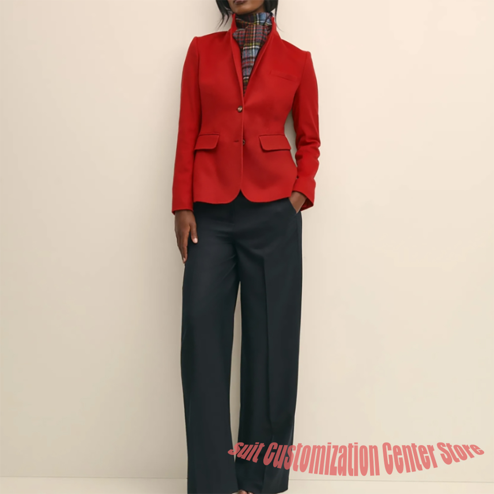 Marineblauwe wollen kleding vo - Women'S Formal Wear Jackets recensie en prijs