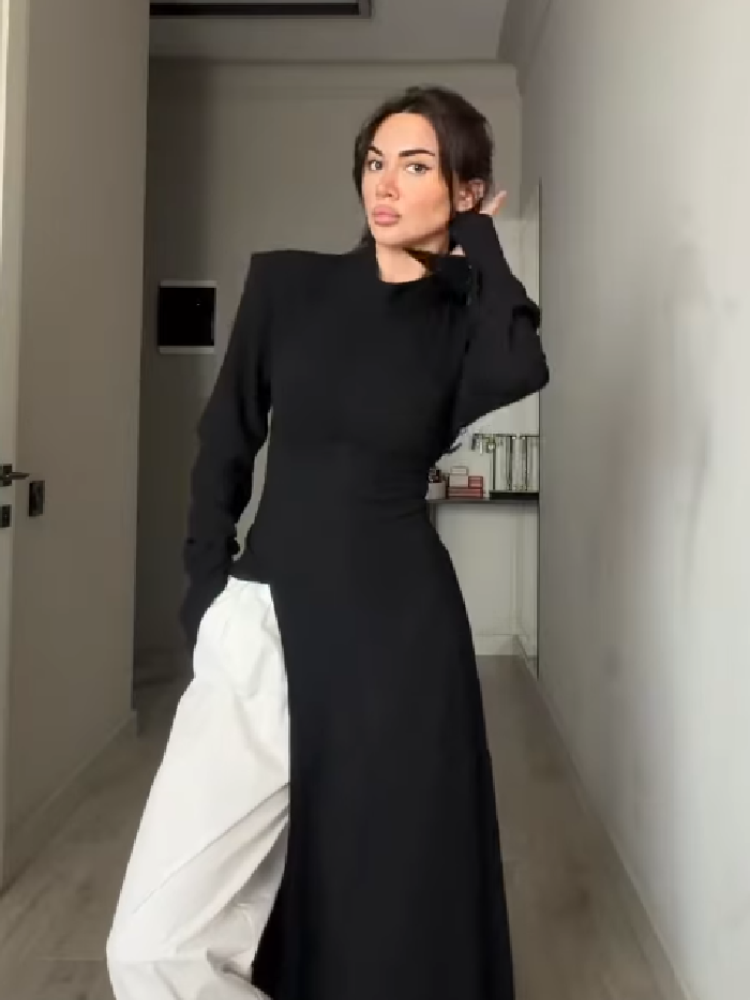 Elegante lange jurk met hoge h - Women Formal Wear Tops recensie en prijs