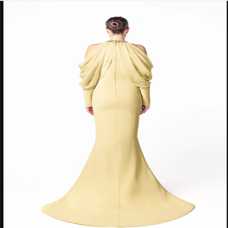 Luxe kralen vrouwen avondjurke - Women Formal Wear Dubai recensie en prijs