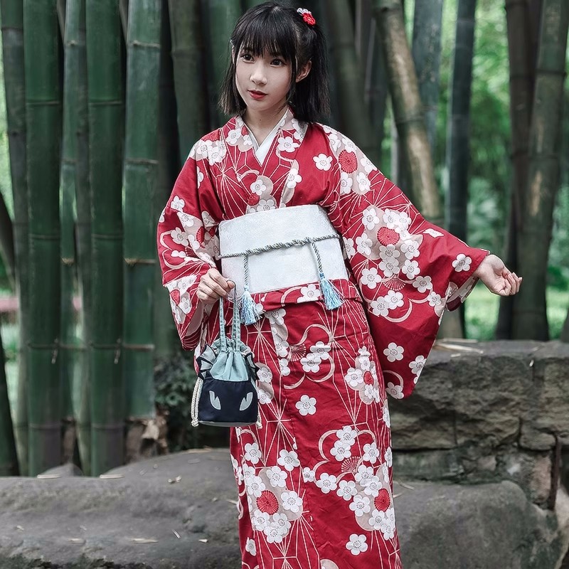 Rode Japanse Yukata Kimono Vro - Women'S Red Formal Wear recensie en prijs