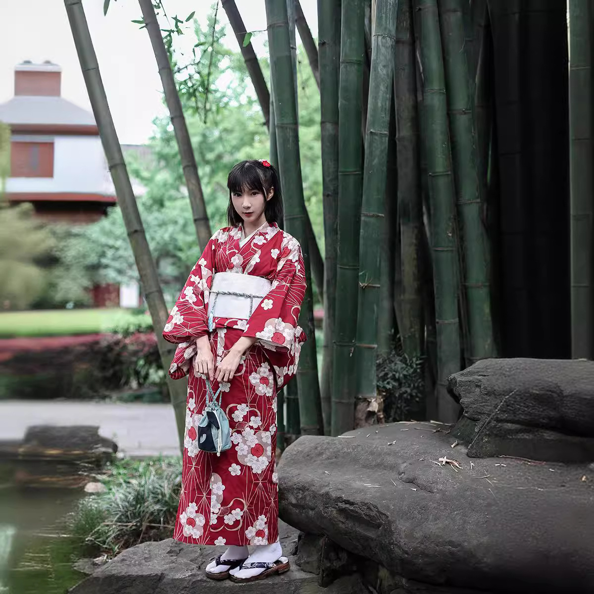 Rode Japanse Yukata Kimono Vro - Women'S Red Formal Wear recensie en prijs