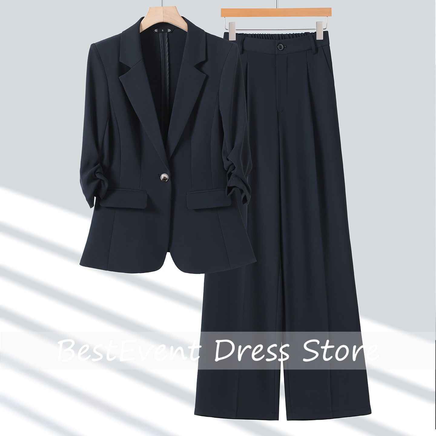 Lichtblauw dames colbert casua - Blazer Set Women Formal recensie en prijs