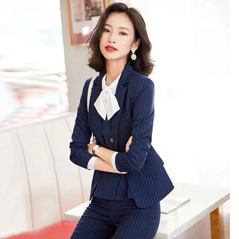 Mode Gestreepte Formele Pakken - Women Formal Wear Interview recensie en prijs