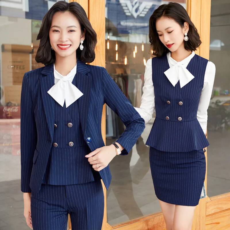 Mode Gestreepte Formele Pakken - Women Formal Wear Interview recensie en prijs