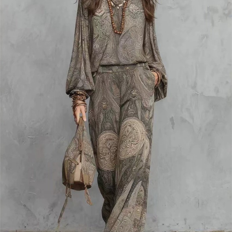 Boho Paisley Print Tweedelig S - Women Formal Wear Tops recensie en prijs