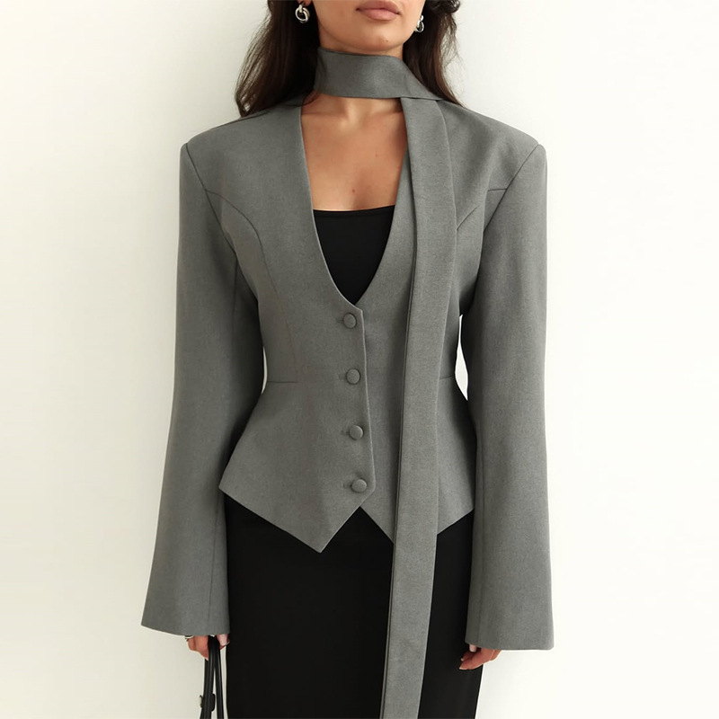Herfst Vrouwen Pak 1-delige Ko - Women Formal Wear Coat recensie en prijs