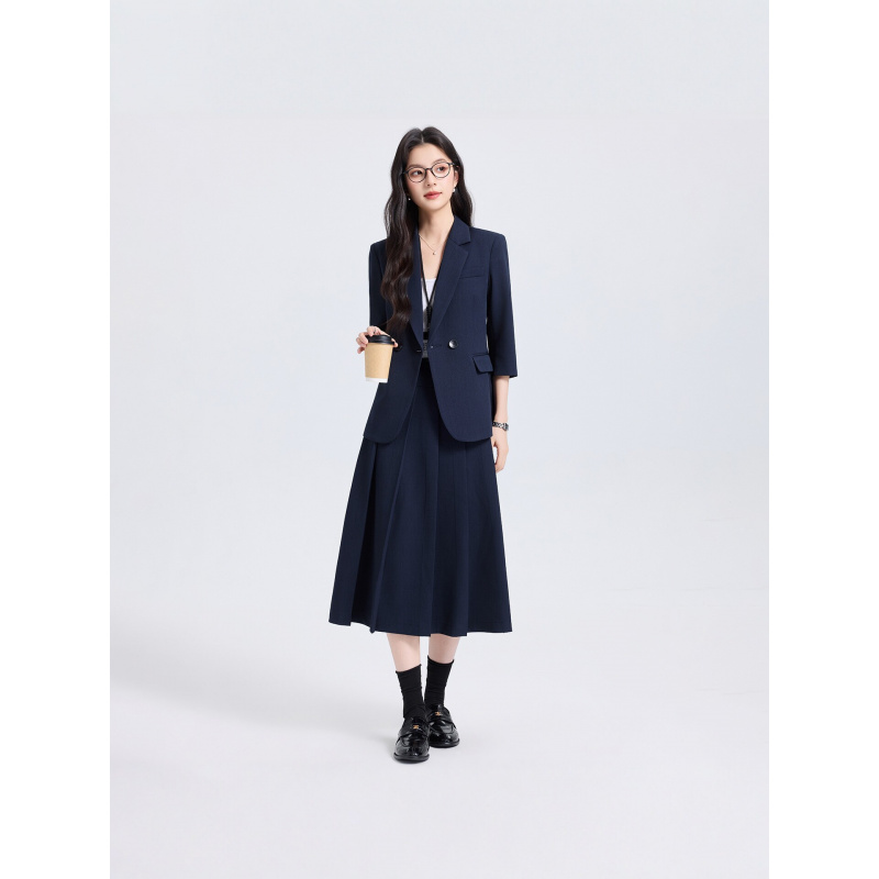 Marineblauwe damespakset voor  - Women Formal Wear Interview recensie en prijs