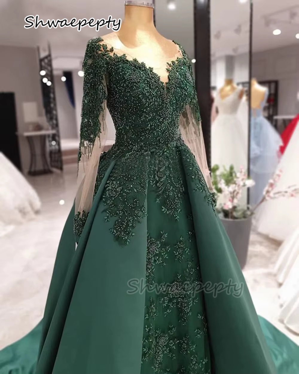 Elegante Hunter Green Avondjur - Women Formal Wear Dubai recensie en prijs