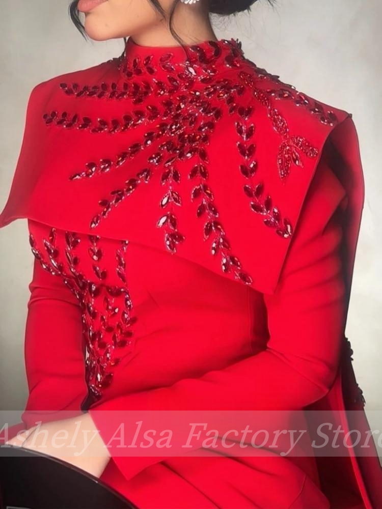 Aangepaste Saoedi-Arabische mo - Women'S Red Formal Wear recensie en prijs