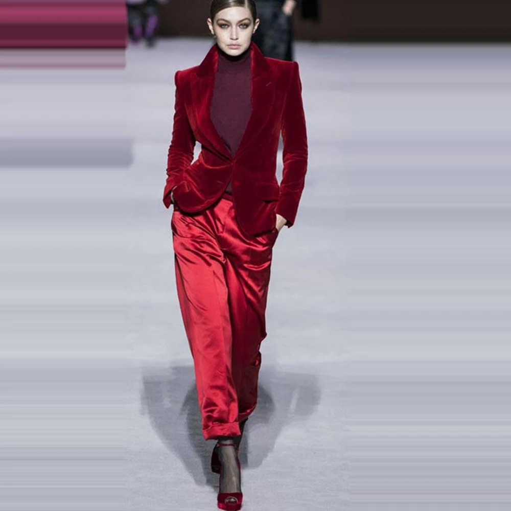 Vrouwen Broek Past Wijn Rode F - Women'S Red Formal Wear recensie en prijs