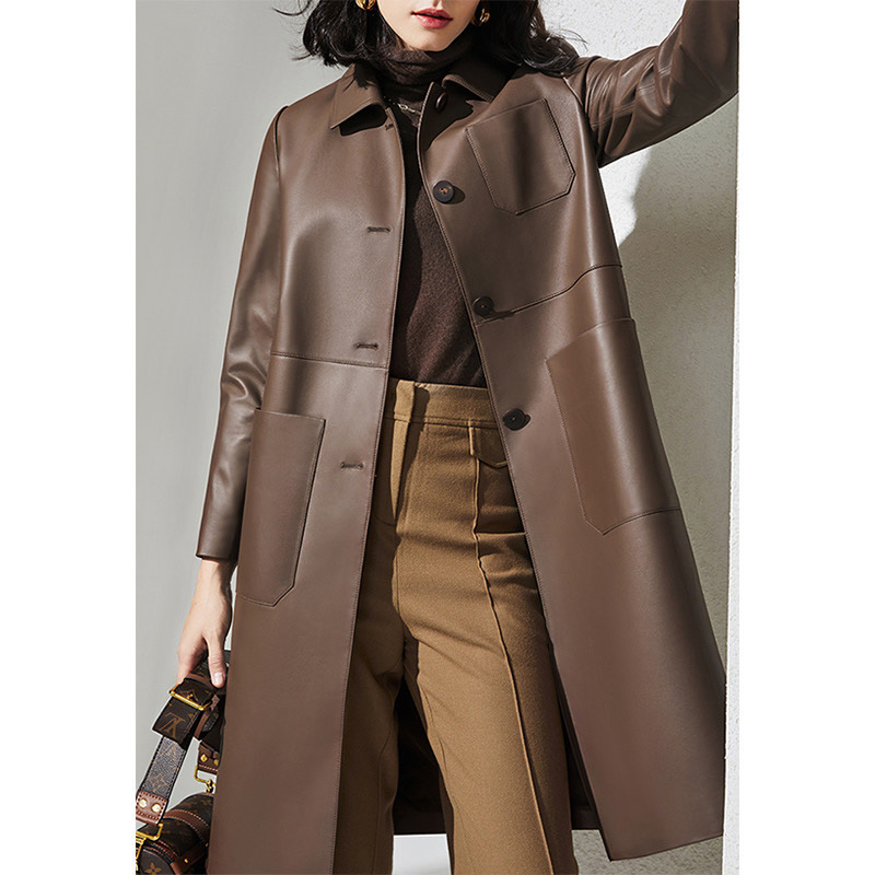 Grote maat leren trenchcoat vo - Large Women'S Formal Wear recensie en prijs