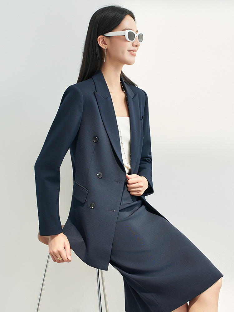 Marineblauw professioneel rokp - Women Formal Wear Interview recensie en prijs
