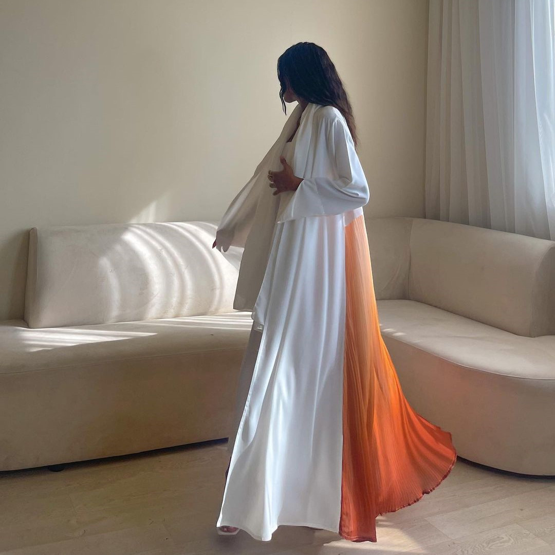 Moslim vrouwen geplooide abaya - Women Formal Wear Dubai recensie en prijs